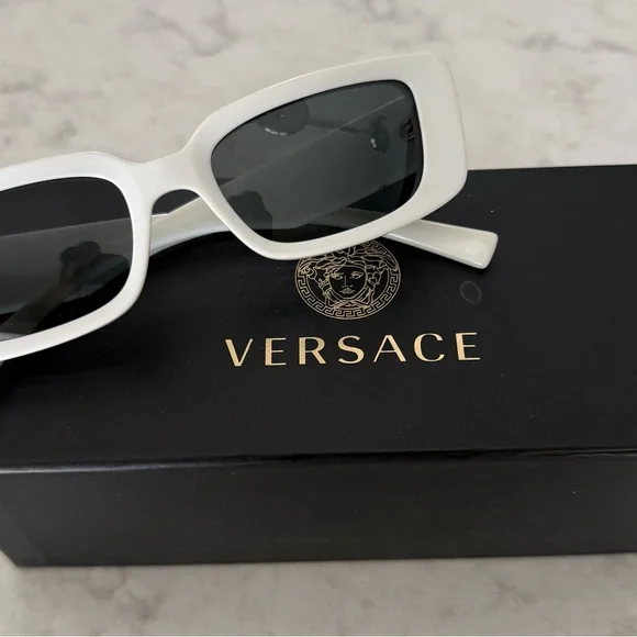 Versace Elegant White Sunglasses - Picture 2 of 13
